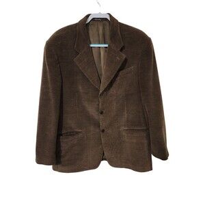 VTG Studio 000.1 by Ferre Mens Corduroy Sport Coat 46 Olive Brown Blazer Jacket